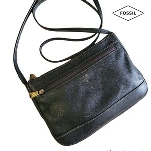 Mini Fossil Leather Crossbody
